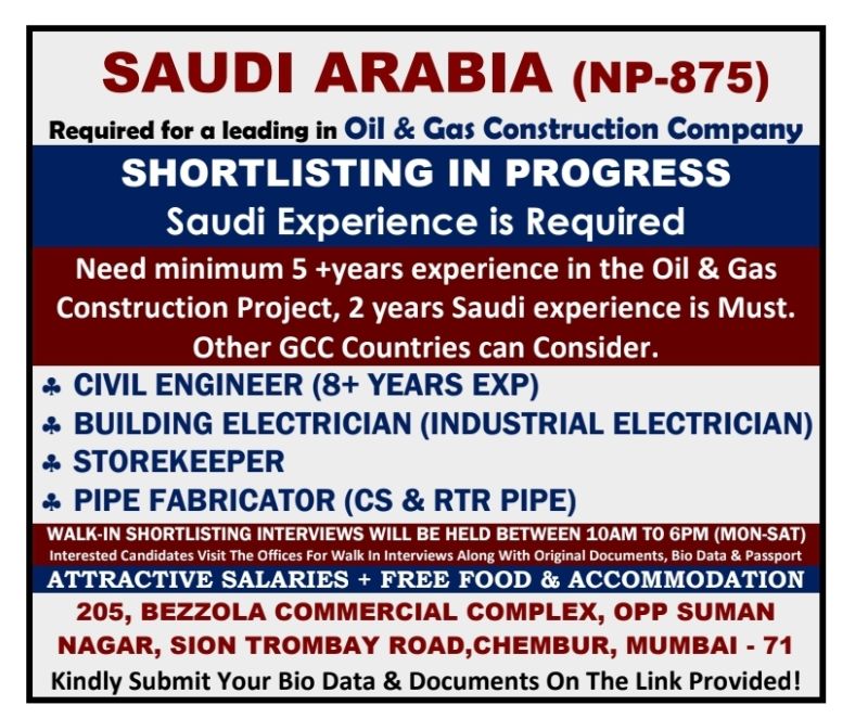 Oil & Gas Construction Company in Saudi