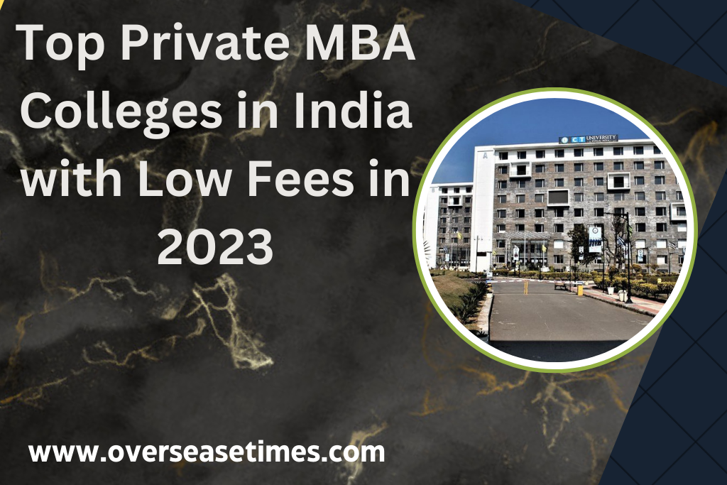 Top Private MBA Colleges in India with Low Fees